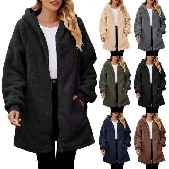 Damen kuschelige Fleecejacke EB