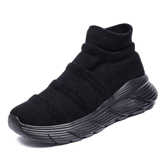Damen Strick-High-Top Sneakers mit stützender Sohle EB