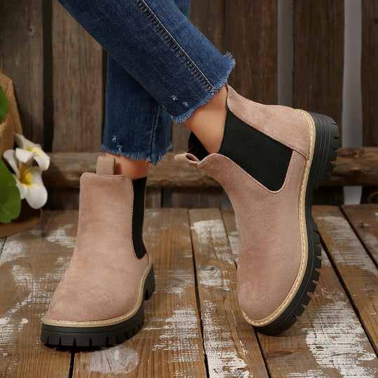 Damen nan Chelsea-Boots mit profilierter Traktorsohle und elastischen Seiteneinsätzen EB