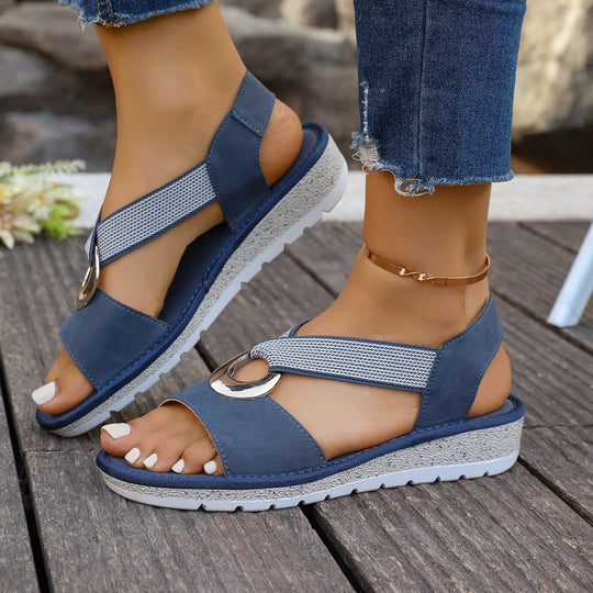 Damen Komfortable und stylische Sandalen mit verstellbaren Riemen EB