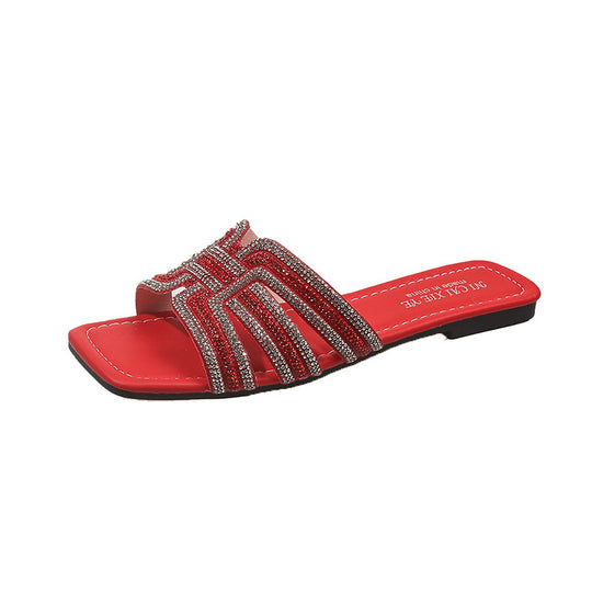 Damen Glamouröse Zehentrenner-Sandalen EB