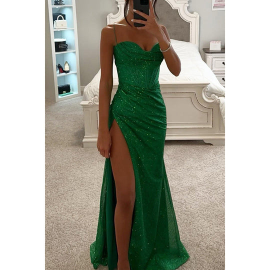 EB | Party Selbstständiges Kleid Locker Lässig Schlitz Damen Bekleidung Kleid