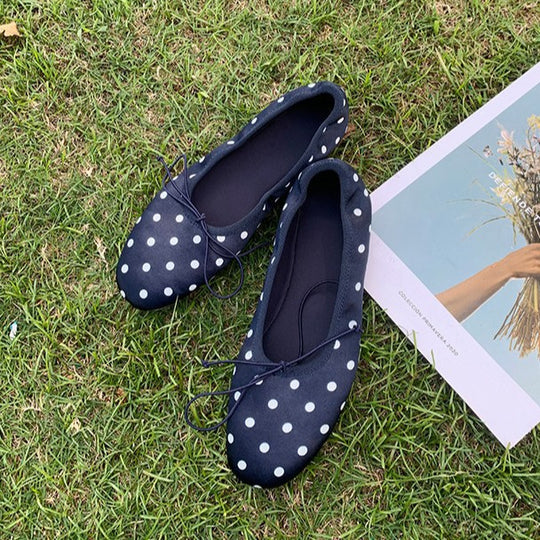 Damen Ballerinas mit femininem Schleifenakzent und weicher Innensohle EB