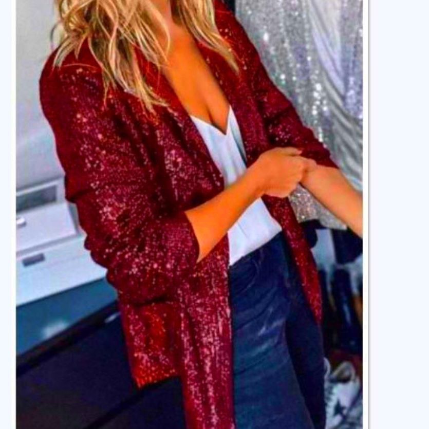 Damen Blazer mit Paillettenbesatz EB