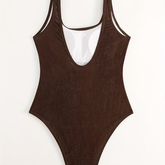 Damen Einteiler Badeanzug mit elegantem Rücken-Detail EB
