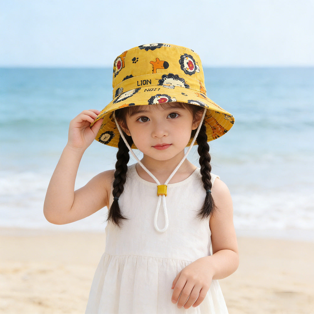 Unisex nan Kinder-Sonnenhut mit hohem UV-Schutz verstellbarem Kinnband und atmungsaktiver Baumwollqualität  EB