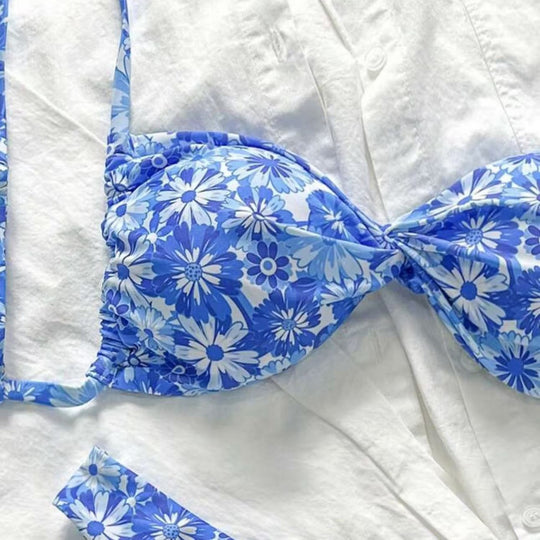Damen Triangel-Bikini mit floralem Design EB