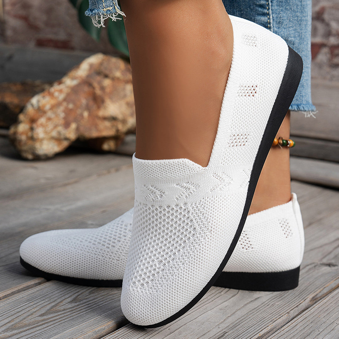 Damen komfortable Slipper mit innovativem Strickdesign EB