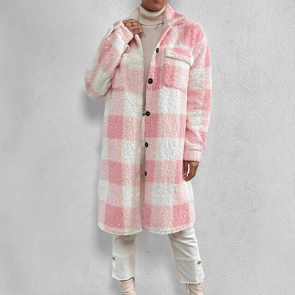 Damen Kuschelige Karojacke EB