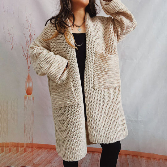 EB | Einfarbige Strickjacke