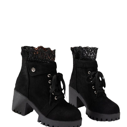 Damen Hochformat Stiefeletten mit eleganter Spitze und rutschfester Sohle EB