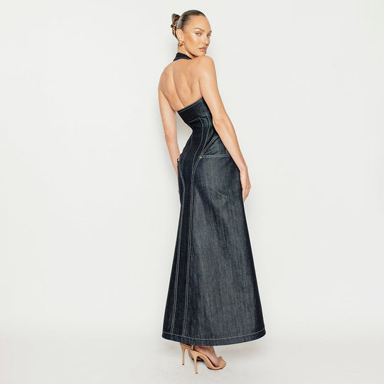 Damen Maxikleid mit Reißverschluss EB