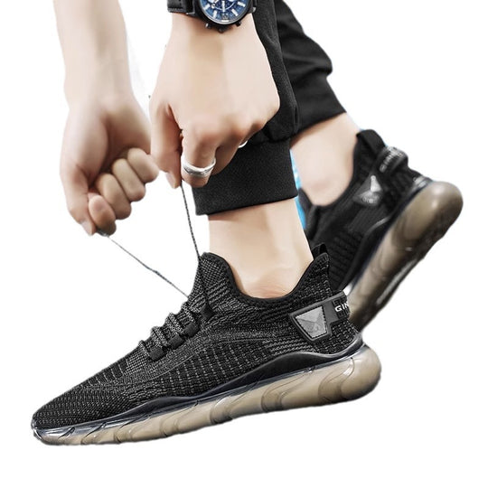 Unisex leichte Strick-Runner mit flexibler Air-Cell-Zwischensohle und gepolstertem Sockeneinstieg EB