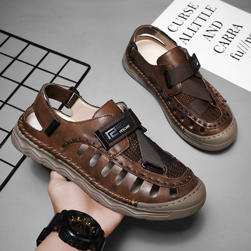 Damen Komfortable Outdoor-Sandalen mit verstellbarem Riemen und atmungsaktiver Obermaterialstruktur EB