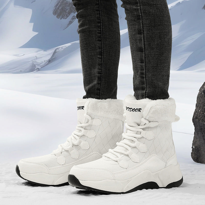 Damen isolierte Winterstiefel mit kuscheligem Futter und rutschfester Sohle EB
