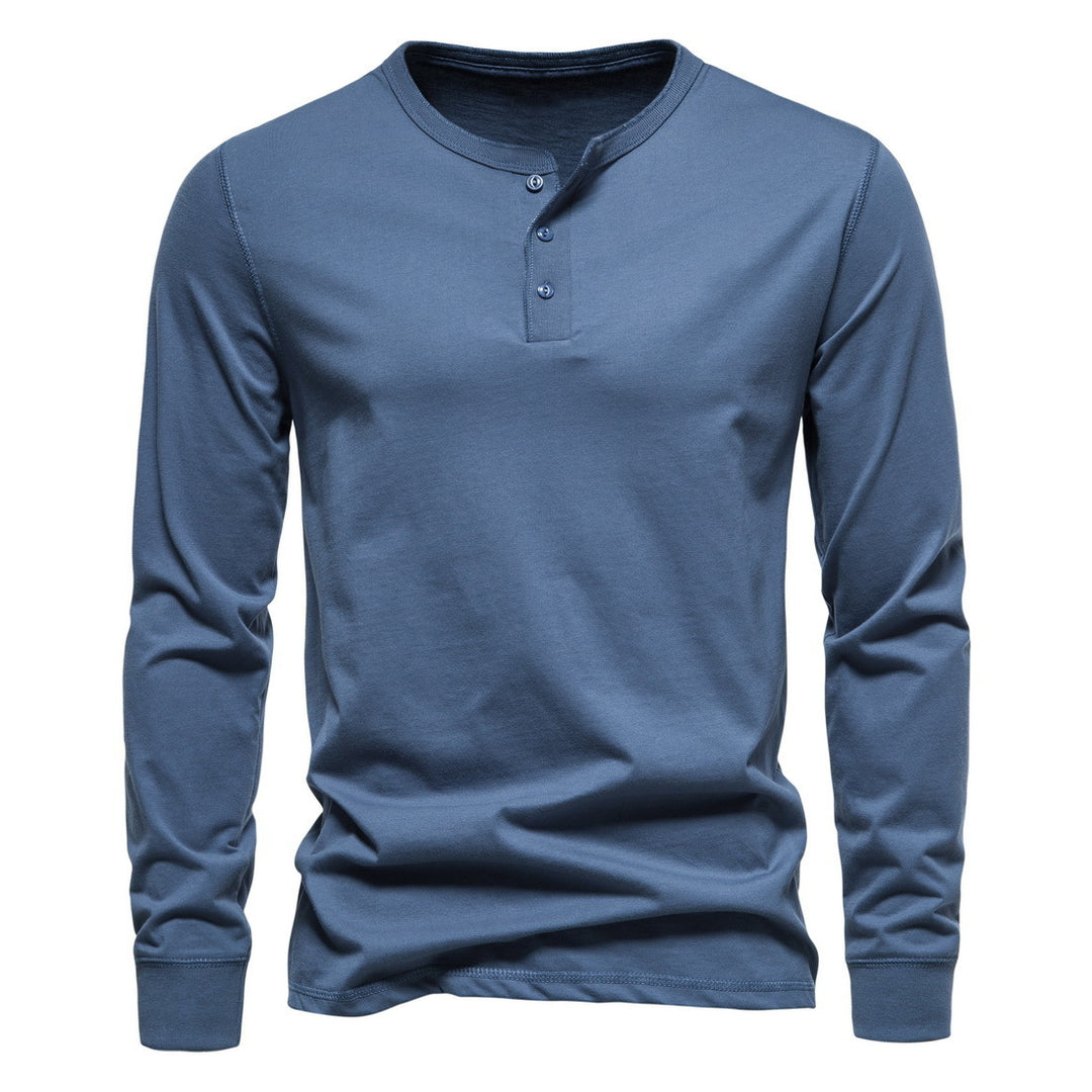 Herren Langarm-Henley-Shirt mit Knopfleiste und hohem Tragekomfort EB