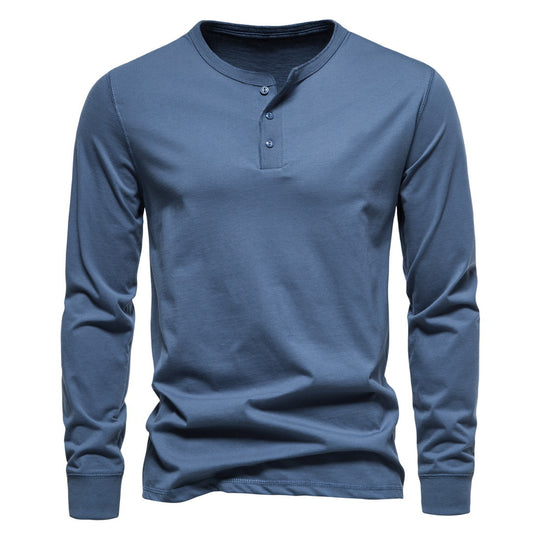 Herren Langarm-Henley-Shirt mit Knopfleiste und hohem Tragekomfort EB