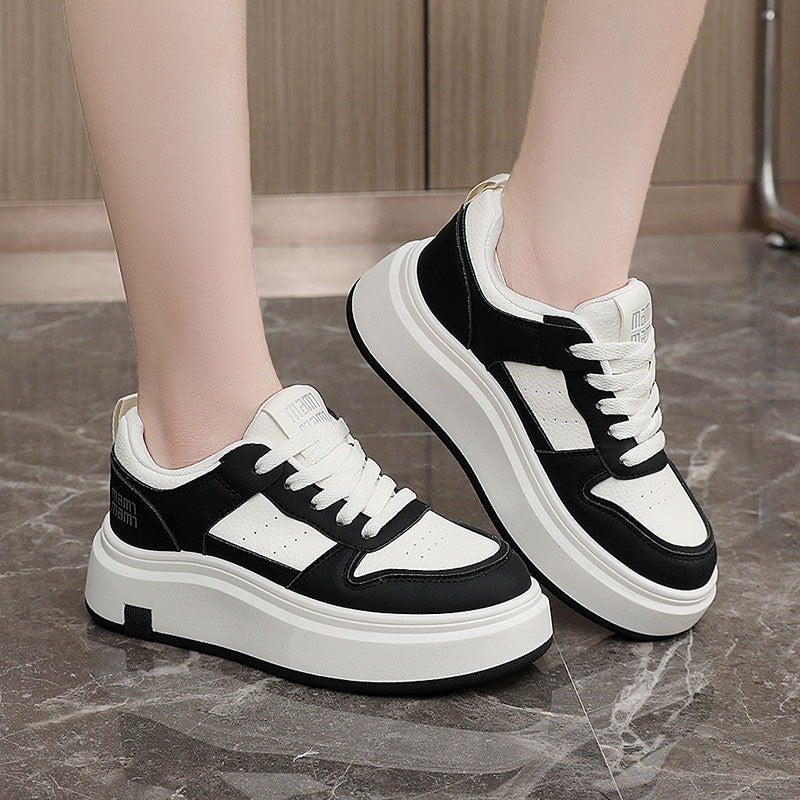 Damen sportive Plateau Sneakers mit atmungsaktivem Design und dämpfender Sohle EB