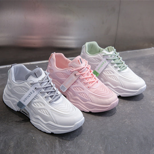 Damen Sportliche Sneakers mit atmungsaktiver Mesh-Oberfläche und dämpfender Sohle EB
