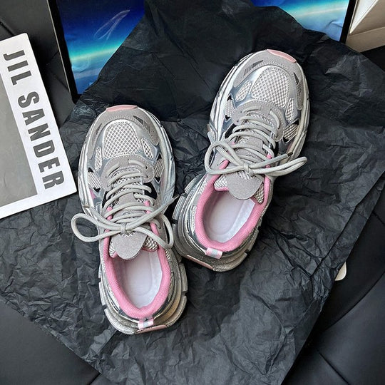 Damen Lauf- und Freizeitsneaker mit atmungsaktivem Obermaterial und gepolsterter Sohle EB