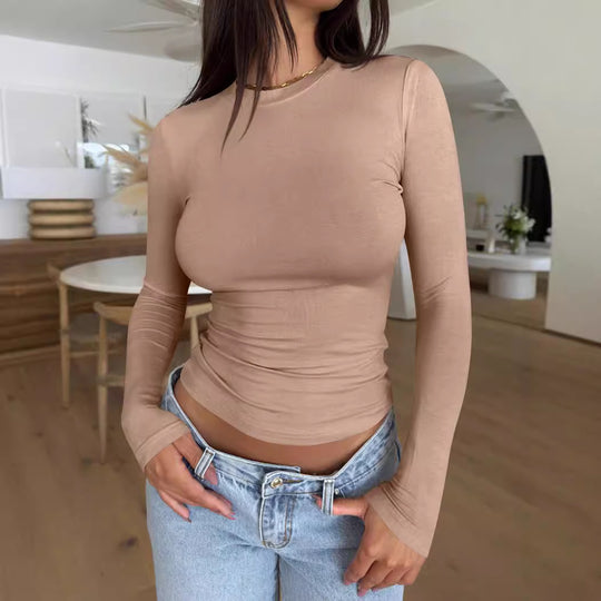 Damen Langarmshirt mit körperbetontem Schnitt EB
