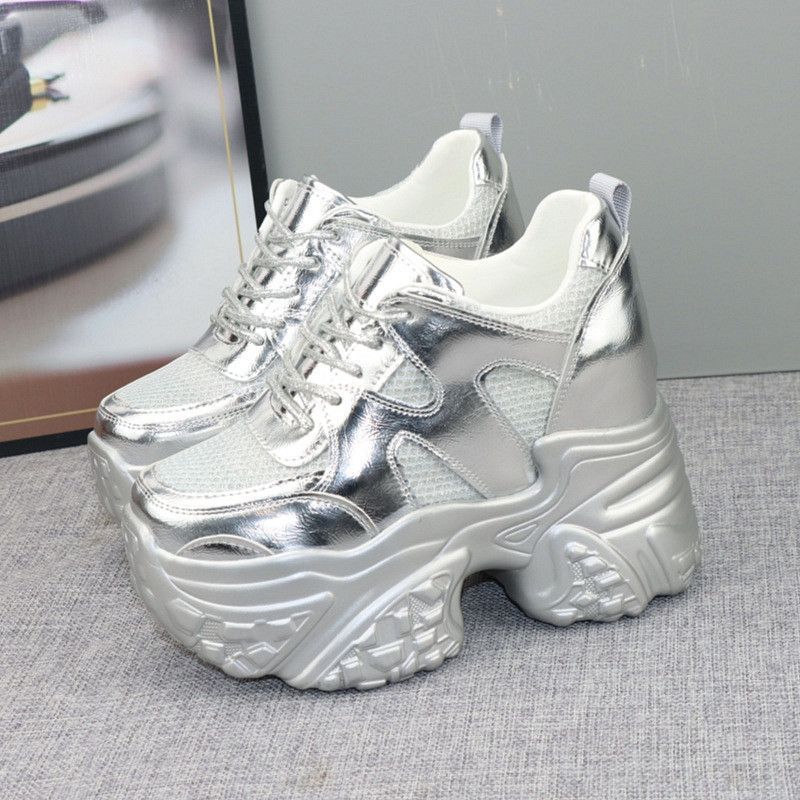 Damen Chunky Sneakers mit atmungsaktiver Mesh-Oberfläche und dämpfender Sohle EB