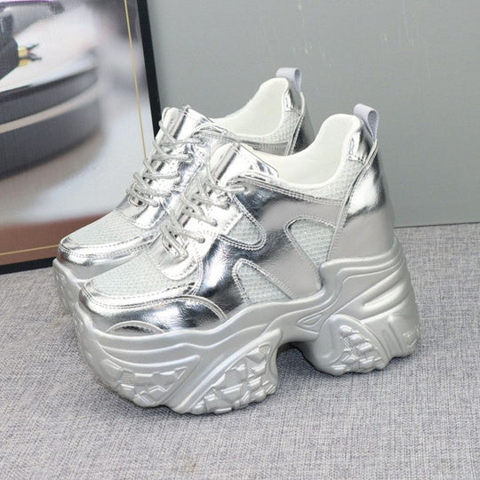 Damen Chunky Sneakers mit atmungsaktiver Mesh-Oberfläche und dämpfender Sohle EB