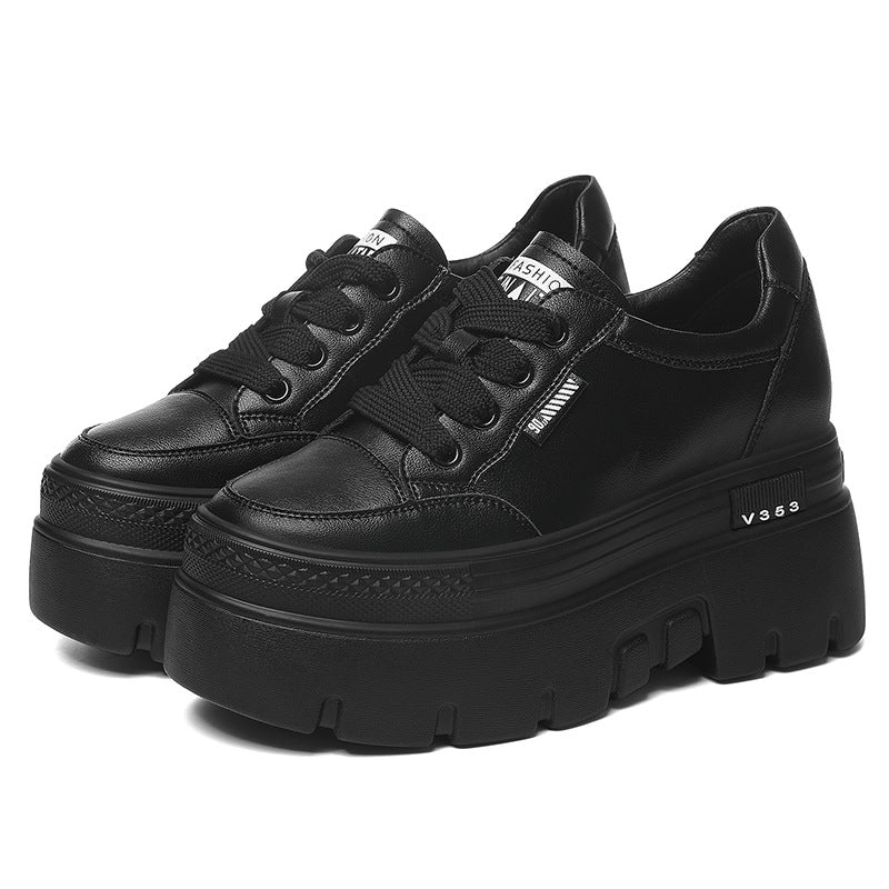 Damen Plateau-Sneaker mit rutschfester Sohle und modischer Schnürung EB