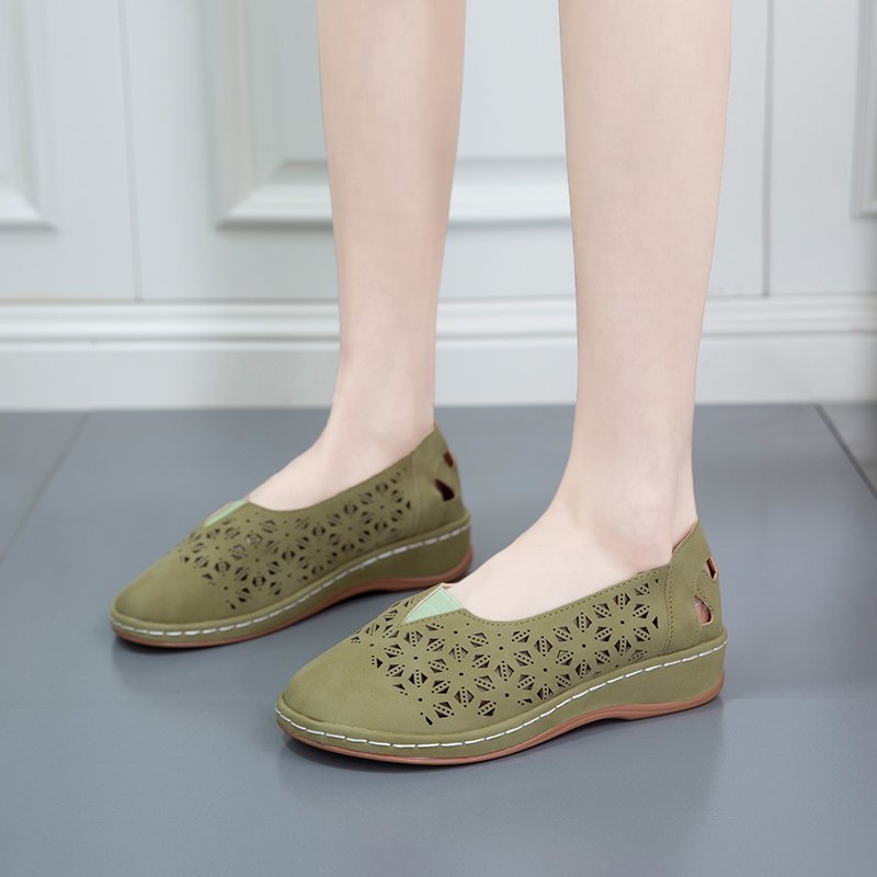 Damen Bequeme Ballerinas mit Luftlöchern EB