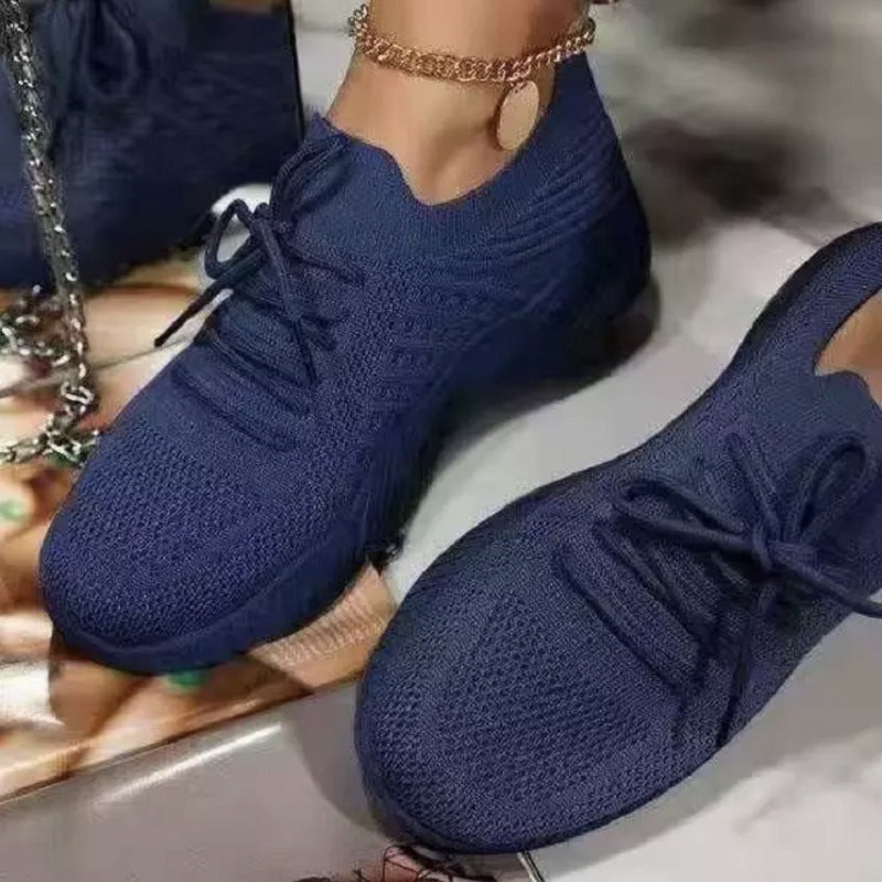 Damen  leichte Strick-Sneaker mit sockenähnlichem Obermaterial, gepolsterter Komfortsohle und flexibler Profil-Laufsohle EB
