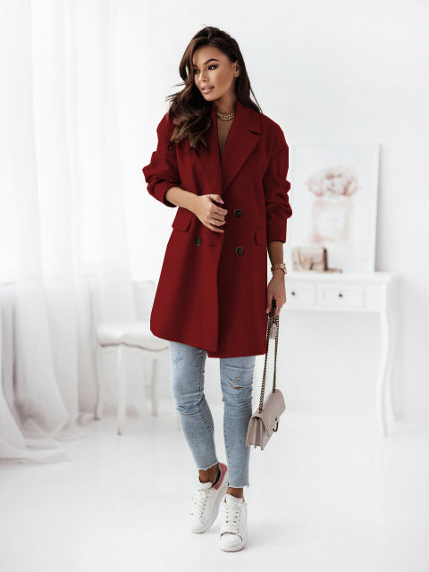 Damen klassischer Oversized-Blazer mit elegantem Revers EB
