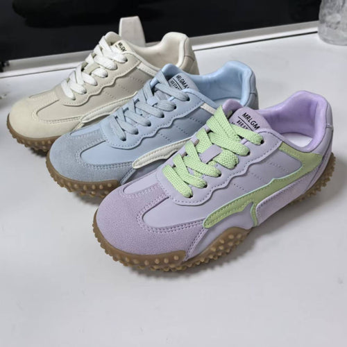 Damen Sportliche Sneakers mit atmungsaktiver Oberflächenstruktur und rutschfester Sohle EB