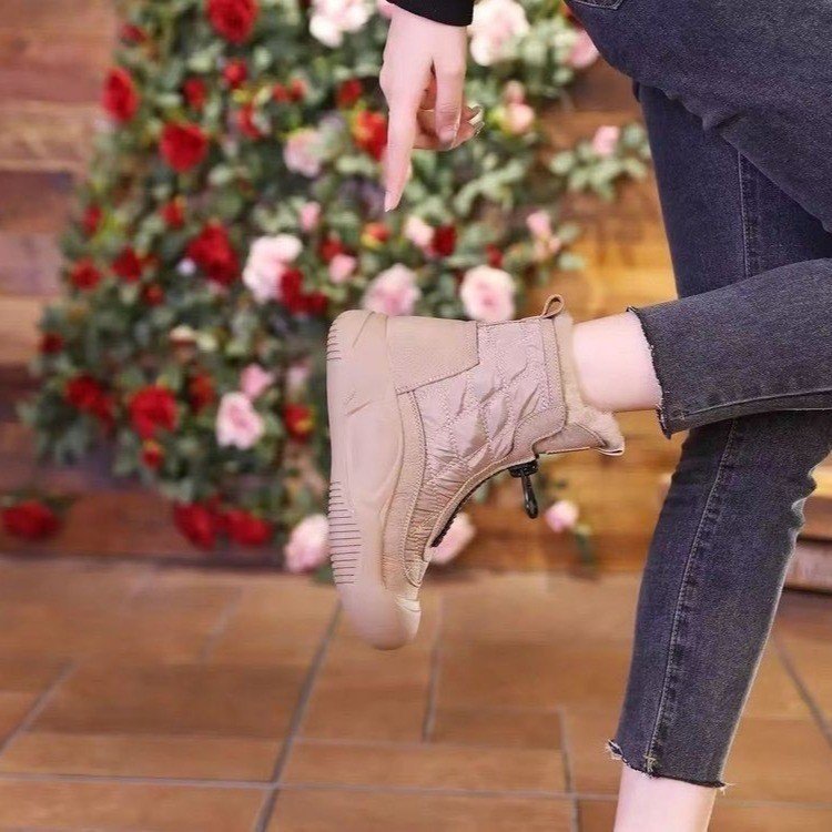 Damen gefütterte Winterstiefeletten mit isolierendem Fleece-Futter und praktischem Reißverschluss EB
