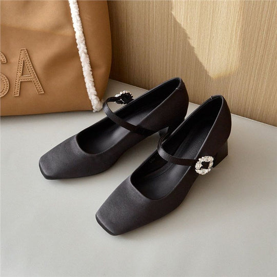 Damen elegante Ballerinas mit Schmuckdetail EB