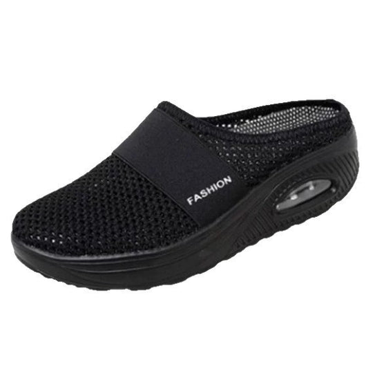 Damen Bequeme Luftpolster-Slipper mit atmungsaktivem Obermaterial EB