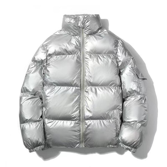 Unisex nan gepolsterte Steppjacke mit Thermoisolierung, Stehkragen und Ärmeltasche EB