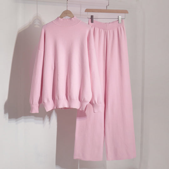Damen komfortables Strick-Ensemble mit weitem Schnitt EB
