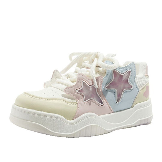 Damen Sneakers mit trendigem Sternen-Design und atmungsaktiver Dämpfung EB