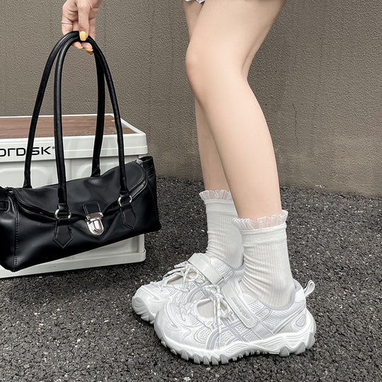 Damen Sportliche Wanderschuhe mit rutschfester Profilsohle und atmungsaktivem Obermaterial EB