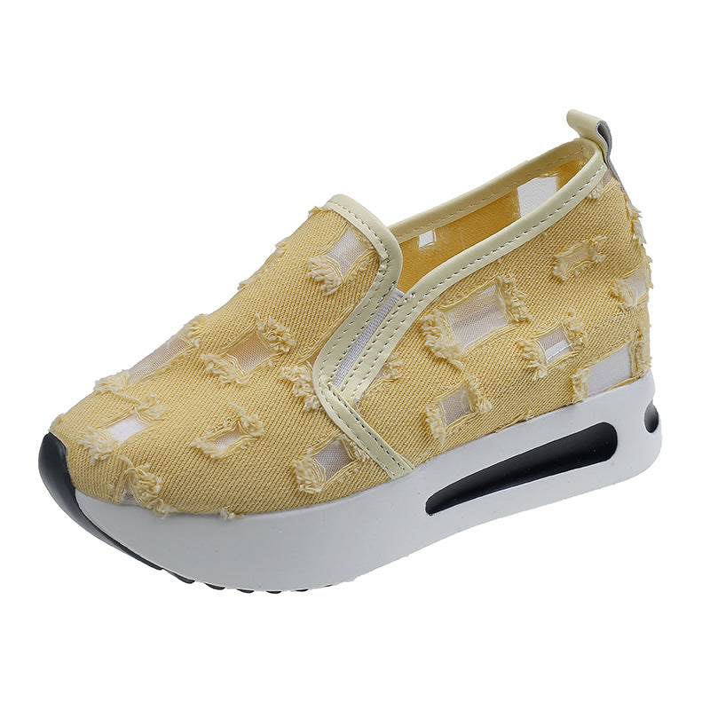 Damen Wedge-Sneaker mit modischem Cut-Out-Design und komfortabler Innensohle EB