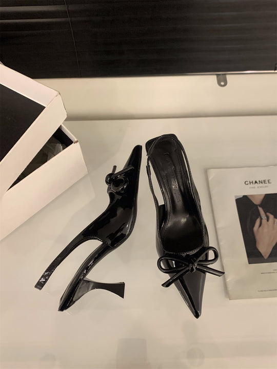 Damen Slingback Pumps mit modischem Schleifenakzent und elegantem Absatz EB