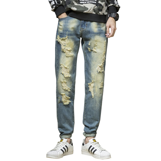 Herren Ripped Slim Fit Jeans im lässigen Streetstyle EB