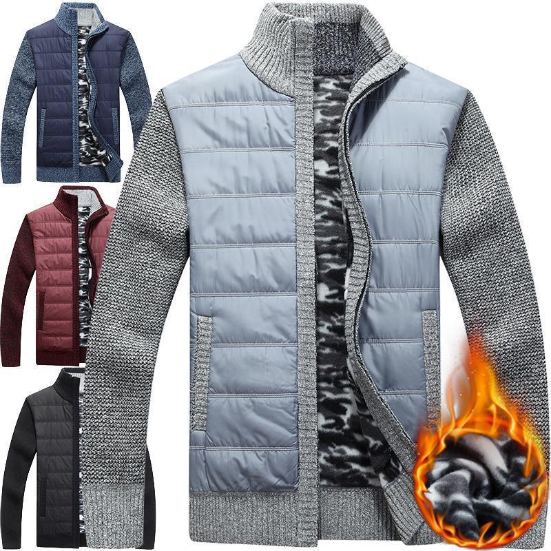 Herren moderne Steppjacke mit Strickärmeln EB