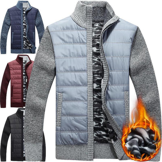Herren moderne Steppjacke mit Strickärmeln EB