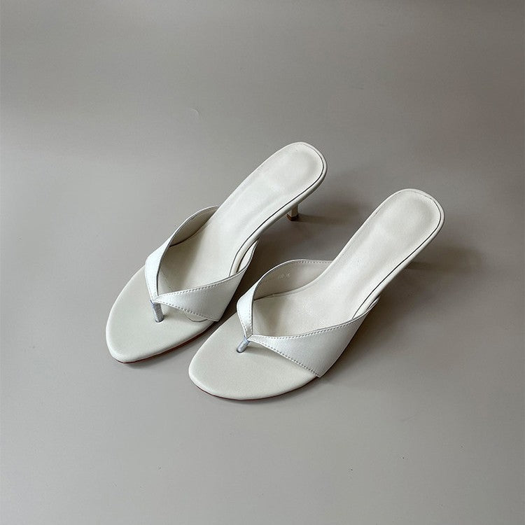 Damen elegante Slingback-Pantoletten mit geschwungenem Riemendesign EB