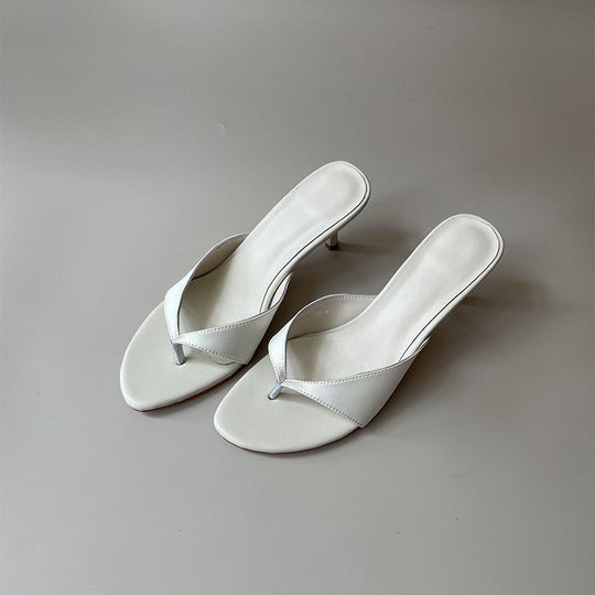Damen elegante Slingback-Pantoletten mit geschwungenem Riemendesign EB