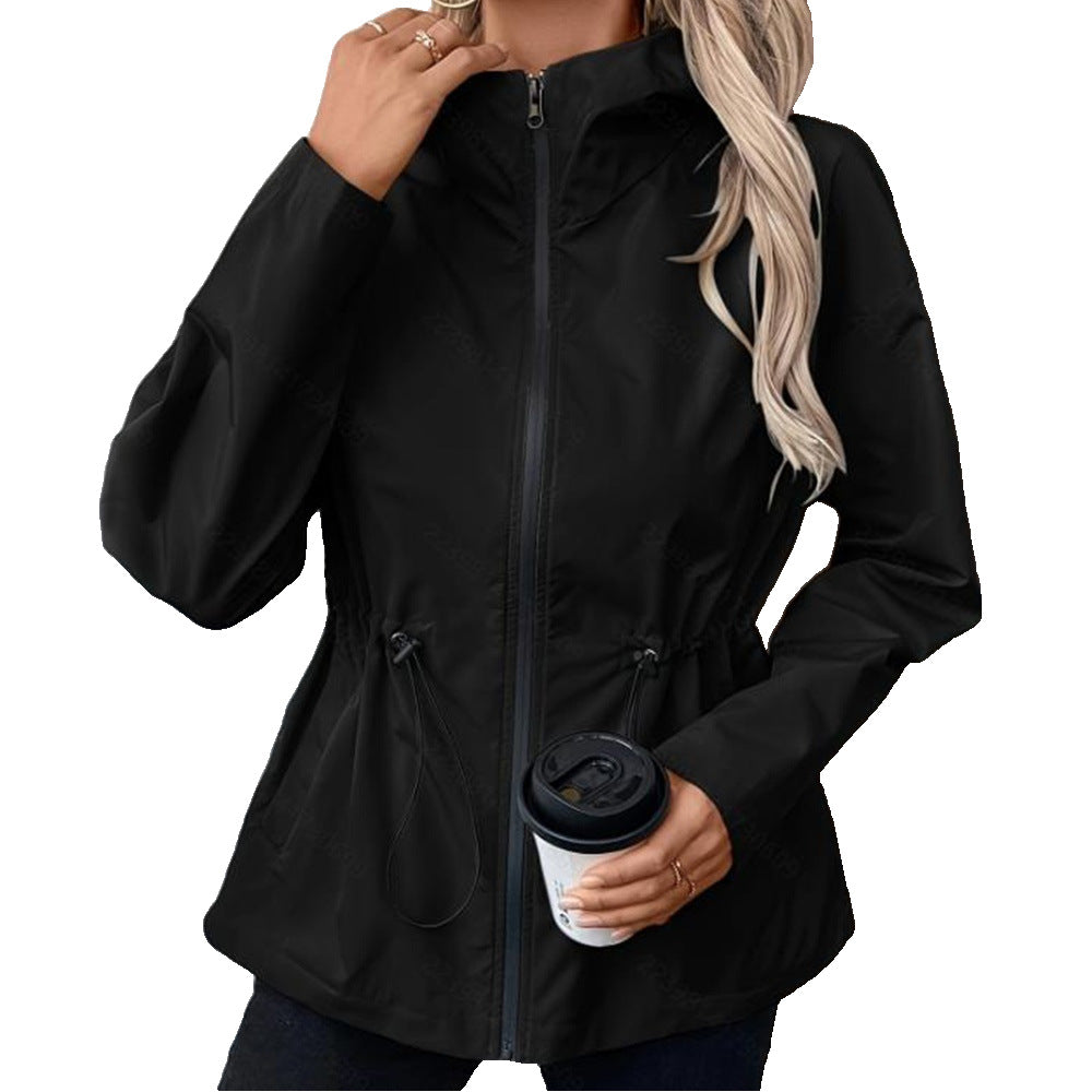 Damen knielange Funktionsjacke mit verstellbarem Bund EB