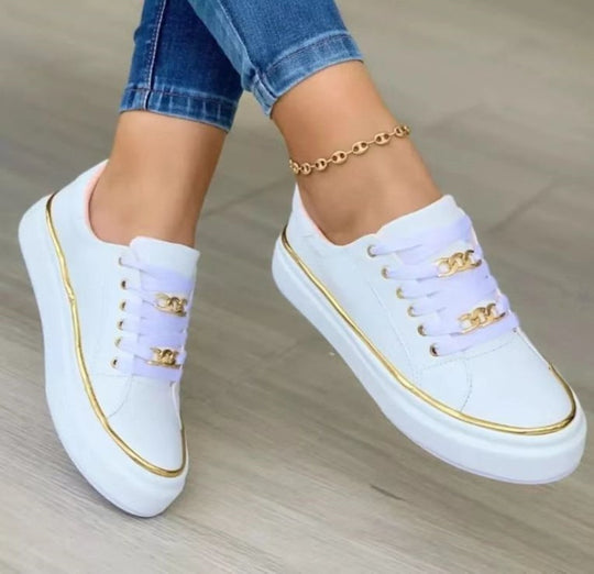 Damen Sneaker mit luxuriösem Metallic-Finish EB