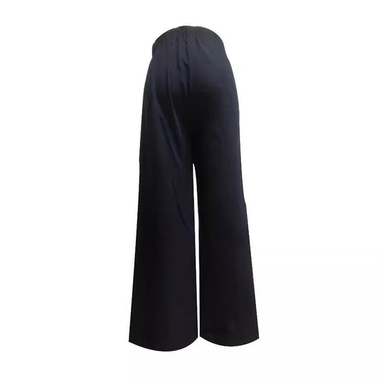 Damen Weite Sommertuchhose mit elastischem Bund und Bindegürtel EB