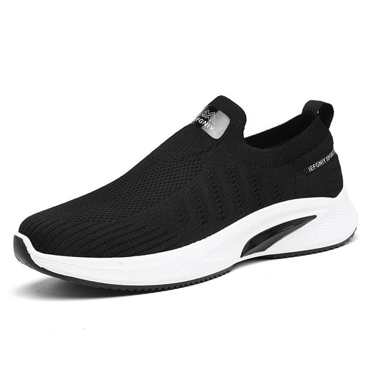 Damen Bequeme Slip-On Sneakers mit atmungsaktivem Strickobermaterial EB